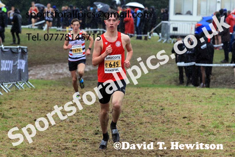 Mens Under-17s 2023 National Cross Country Relays, Berry Hill Park, Mansfield.  Photo: David T. Hewitson/Sports for All Pics